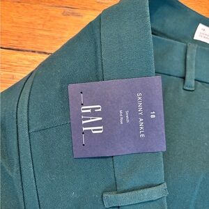 GAP Skinny Ankle Pants – Size 18 – Teal Green – Stretch Mid Rise